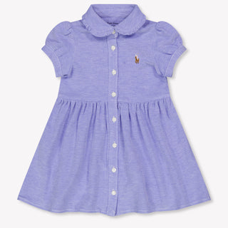 Ralph Lauren Baby Meisjes Jurk In Licht Blauw