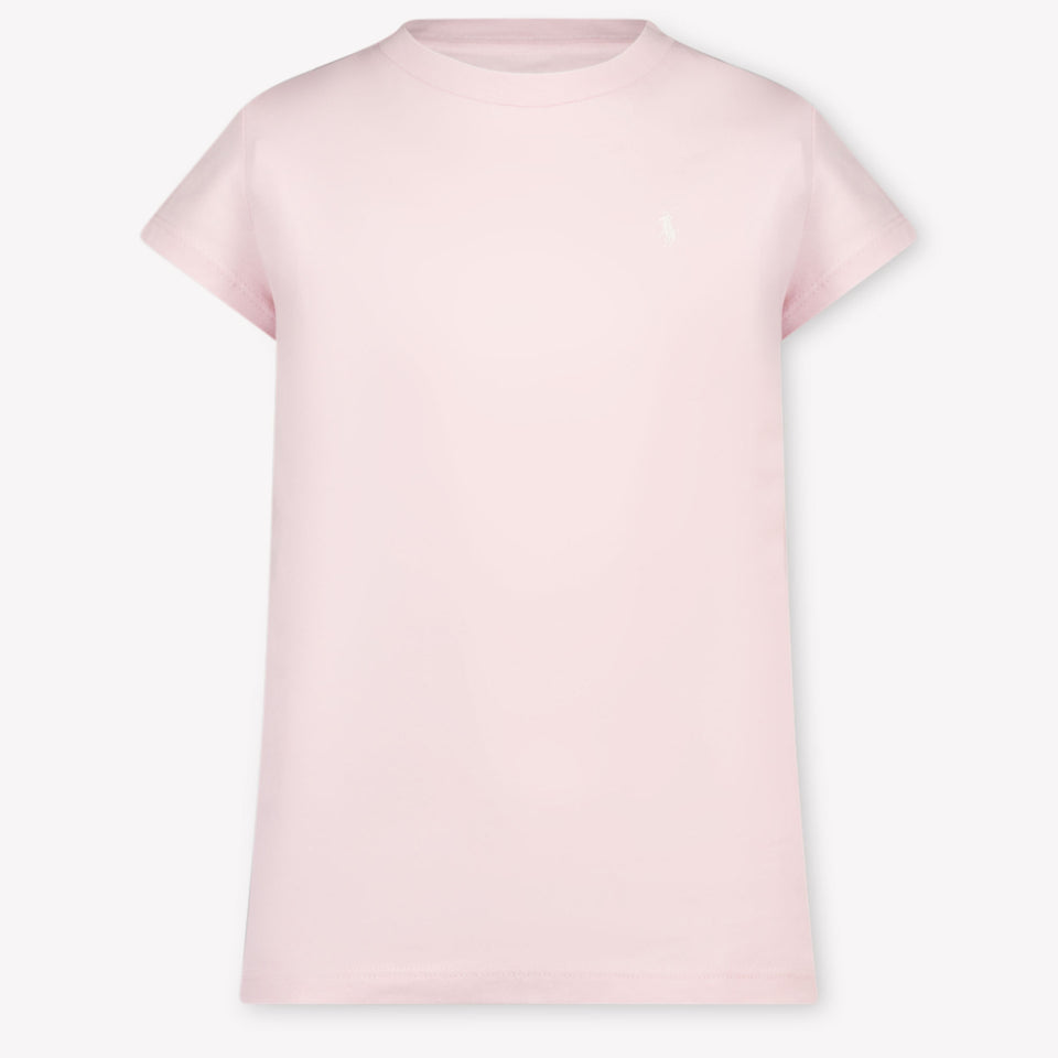 Ralph Lauren Kids Girls T-Shirt In Light Pink