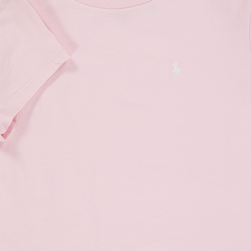 Ralph Lauren Kinder Meisjes T-Shirt In Licht Roze