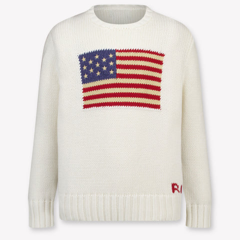 Ralph Lauren Kids Boys Sweater In White