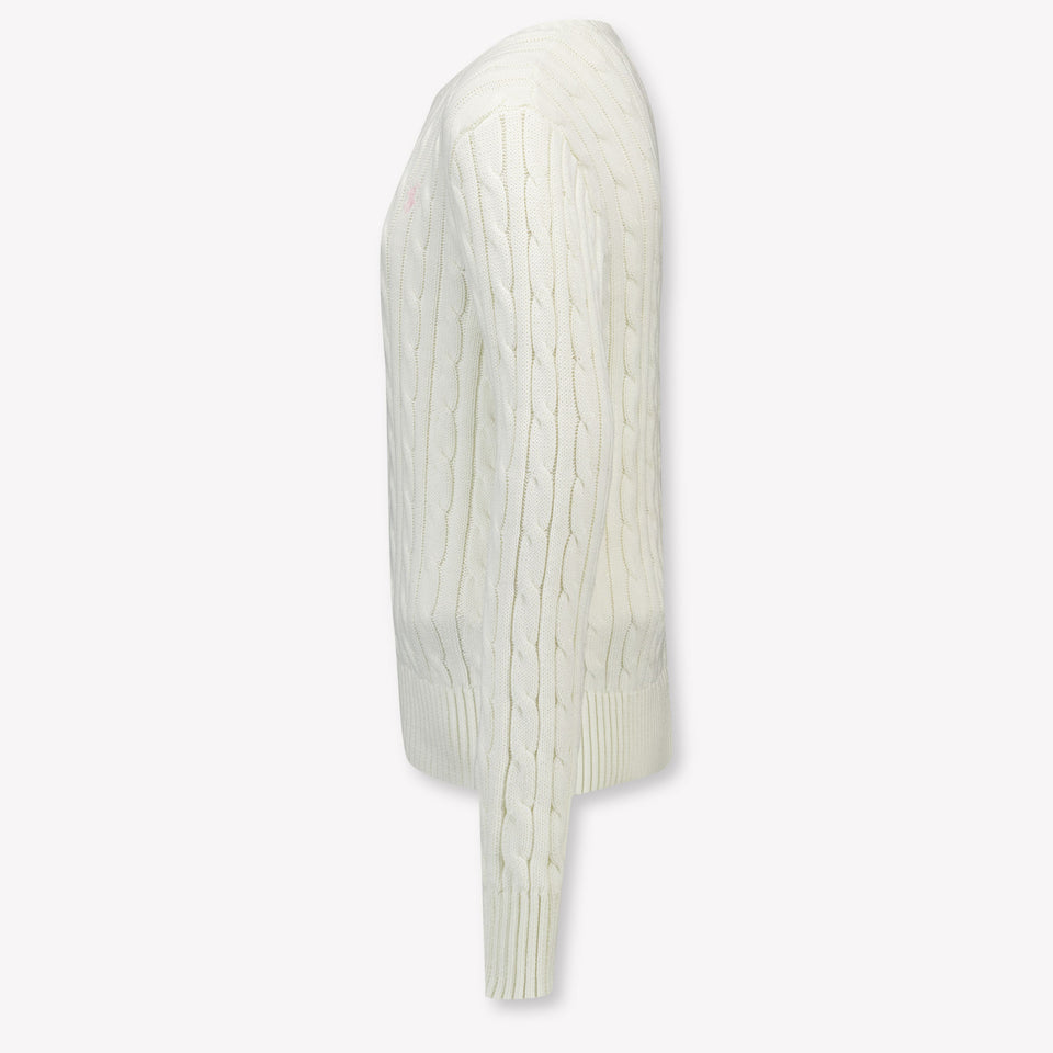 Ralph Lauren Kids Girls Sweater In OffWhite