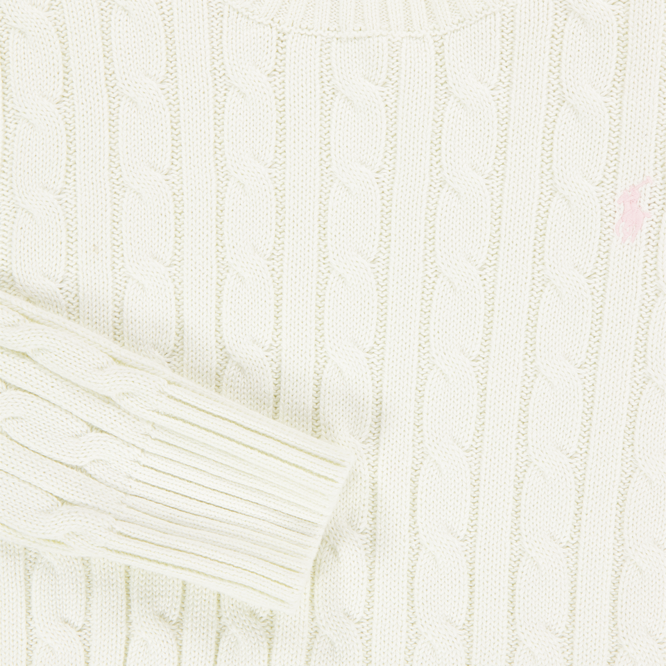 Ralph Lauren Kids Girls Sweater In OffWhite
