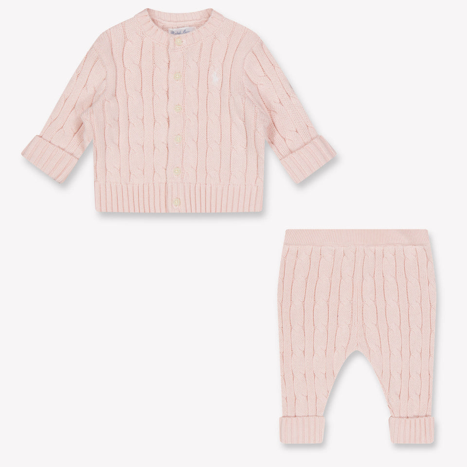 Ralph Lauren Baby Unisex Setje In Licht Roze
