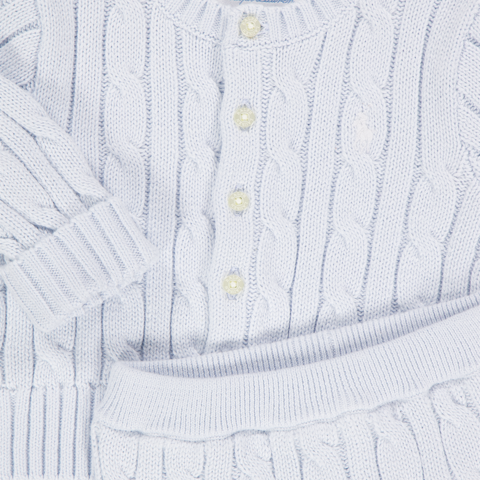 Ralph Lauren Baby Unisex Setje In Licht Blauw