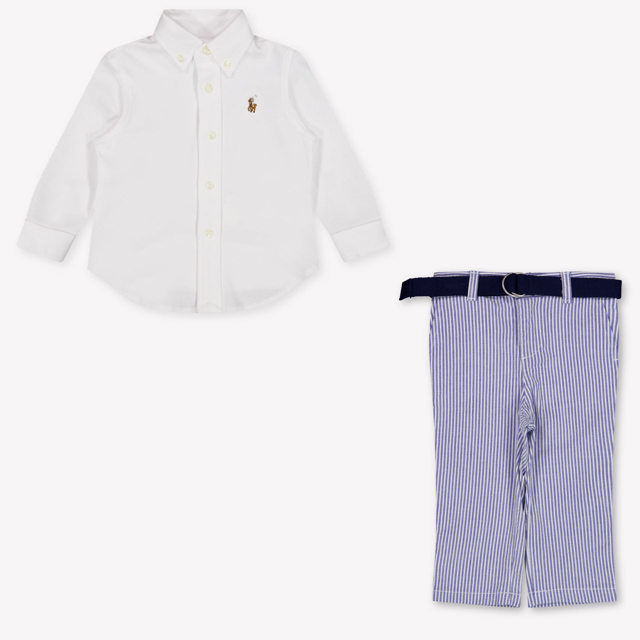 Ralph Lauren Baby Boys Set In Light Blue