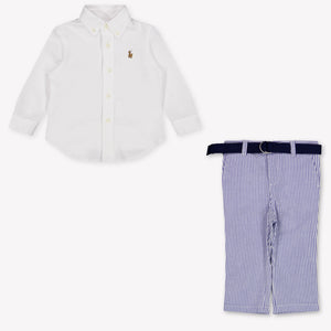 Ralph Lauren Baby Boys Set In Light Blue