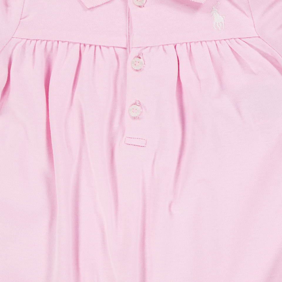 Ralph Lauren Baby Girls Playsuit In Light Pink