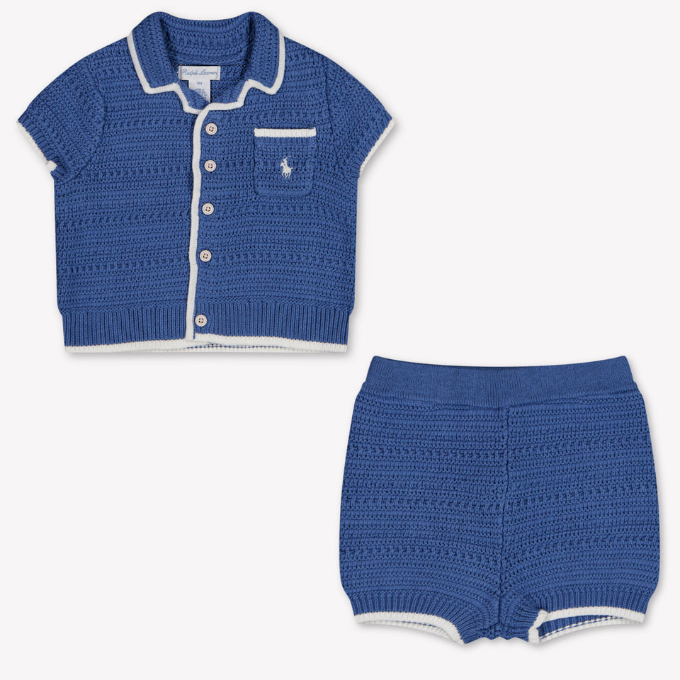 Ralph Lauren Baby Jongens Setje In Donker Blauw