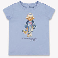 Ralph Lauren Baby Girls T-Shirt In Light Blue