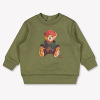 Ralph Lauren Baby Boys Sweater In Olive Green