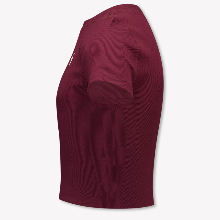 Ralph Lauren Kinder Meisjes T-Shirt In Bordeaux