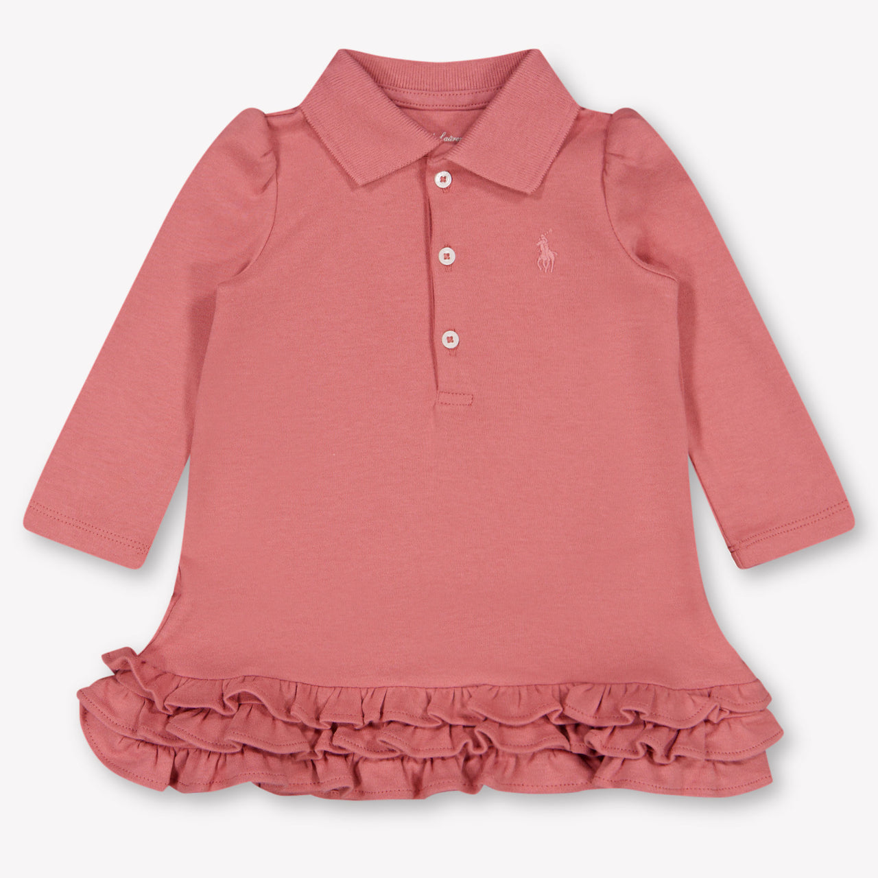 Ralph Lauren Baby Girls Dress In Old Pink