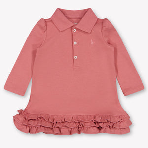 Ralph Lauren Baby Girls Dress In Old Pink