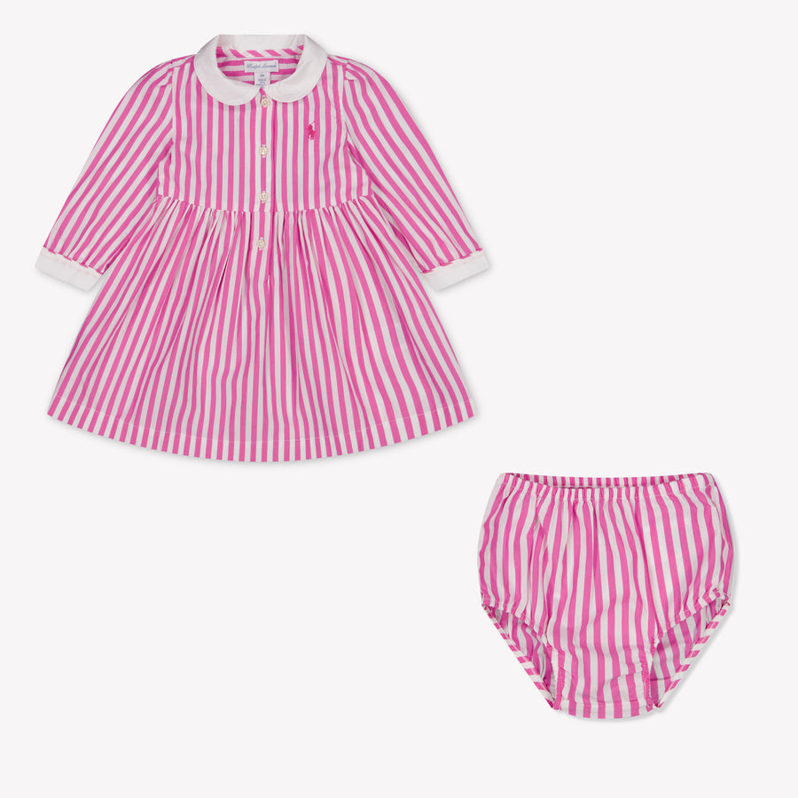 Ralph Lauren Baby Meisjes Jurk In Fuchsia