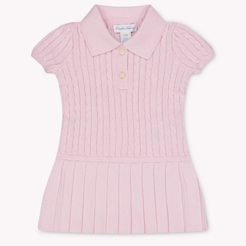 Ralph Lauren Baby Girls Dress In Light Pink