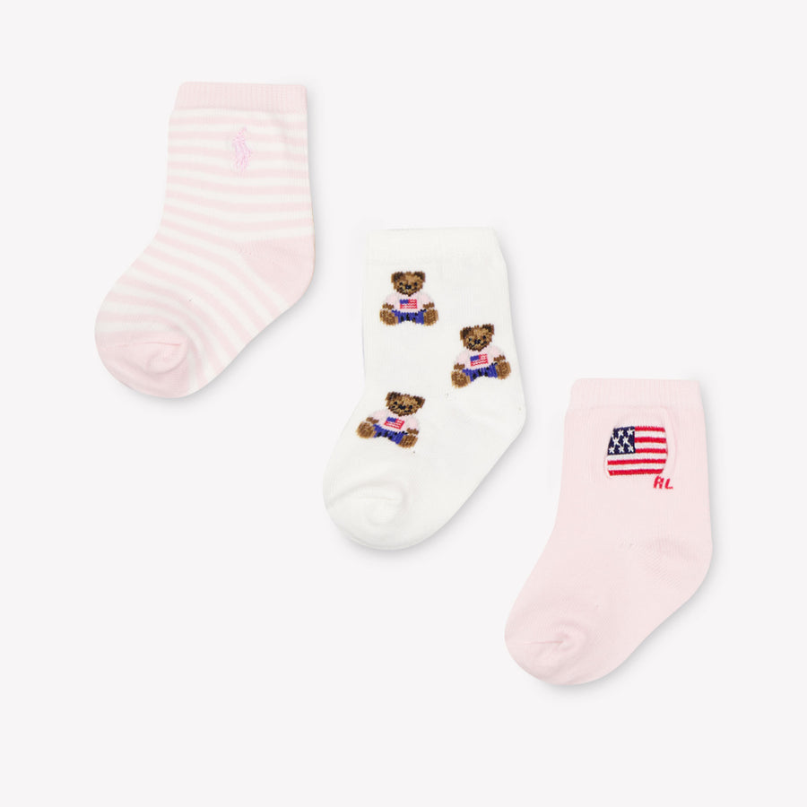 Ralph Lauren Baby Girls Sock in Light Pink