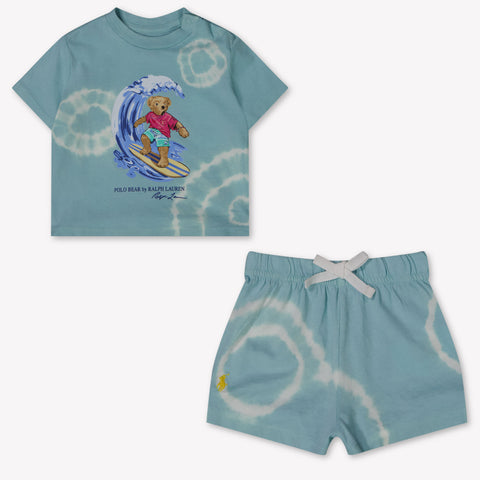 Ralph Lauren Baby Boys Set In Turquoise