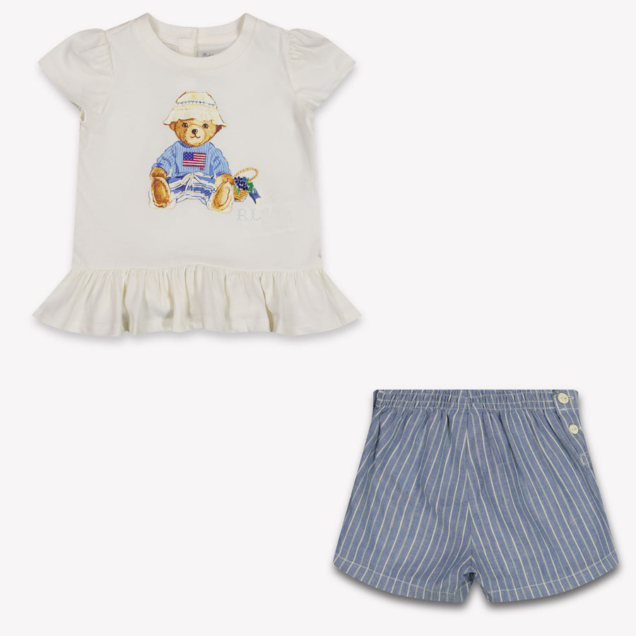 Ralph Lauren Baby Girls Set In OffWhite