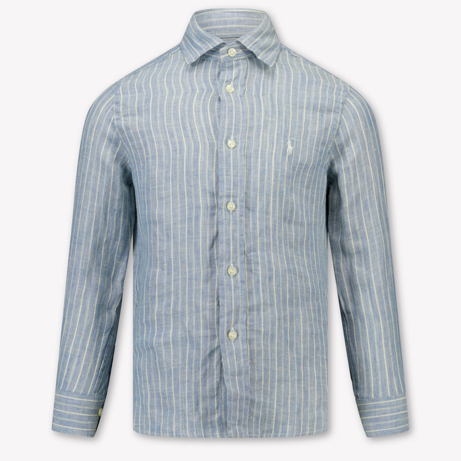 Ralph Lauren Kids Boys Blouse In Light Blue