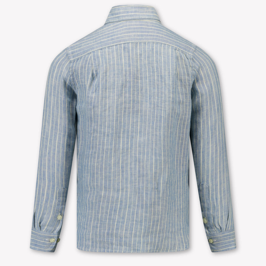 Ralph Lauren Kids Boys Blouse In Light Blue