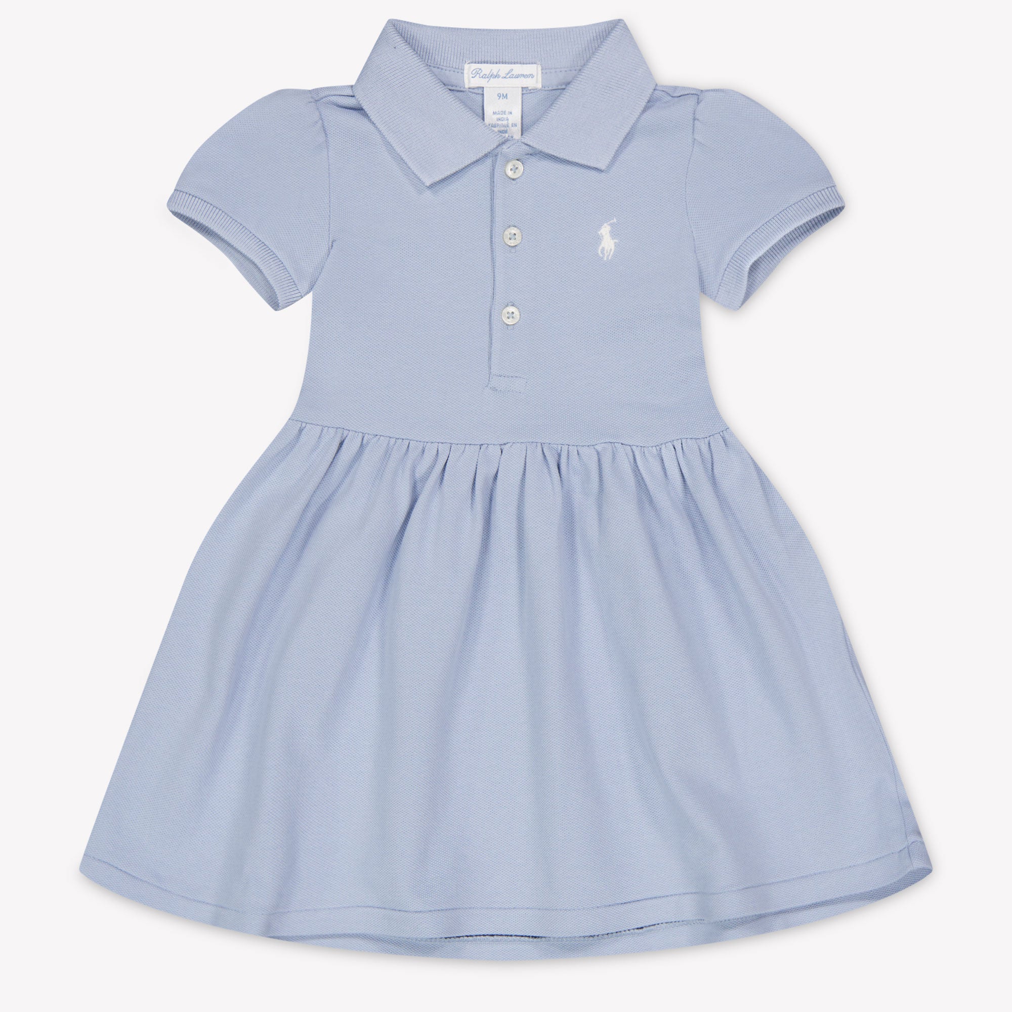 Ralph Lauren Baby Meisjes Jurk In Licht Blauw