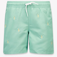 Ralph Lauren Kids Boys Swimwear In Light Green