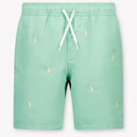 Ralph Lauren Kids Boys Swimwear In Light Green
