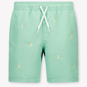 Ralph Lauren Kids Boys Swimwear In Light Green
