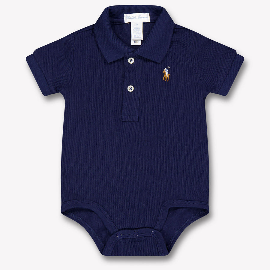 Ralph Lauren Baby Unisex Romper In Navy