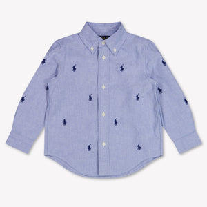 Ralph Lauren Kinder Jongens Blouse In Licht Blauw