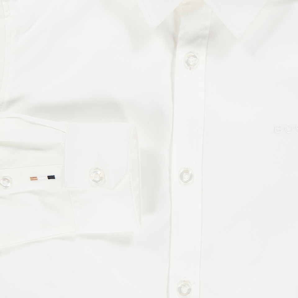Boss Kinder Jongens Blouse In Wit