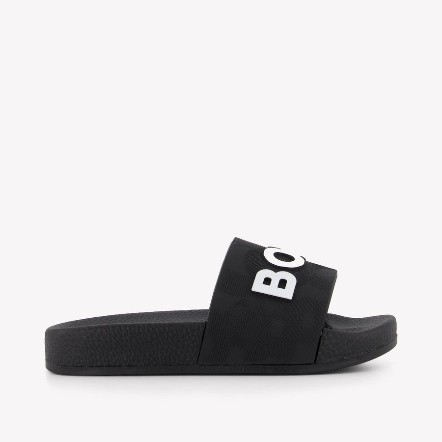 Boss Boys Slides in Black