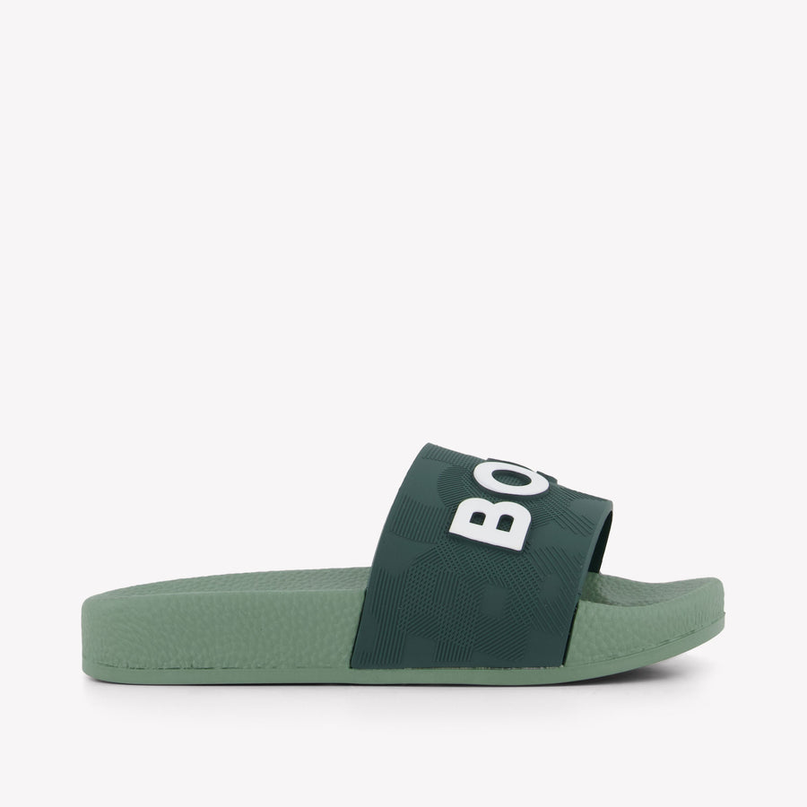Boss Kinder Jongens Slippers In Groen