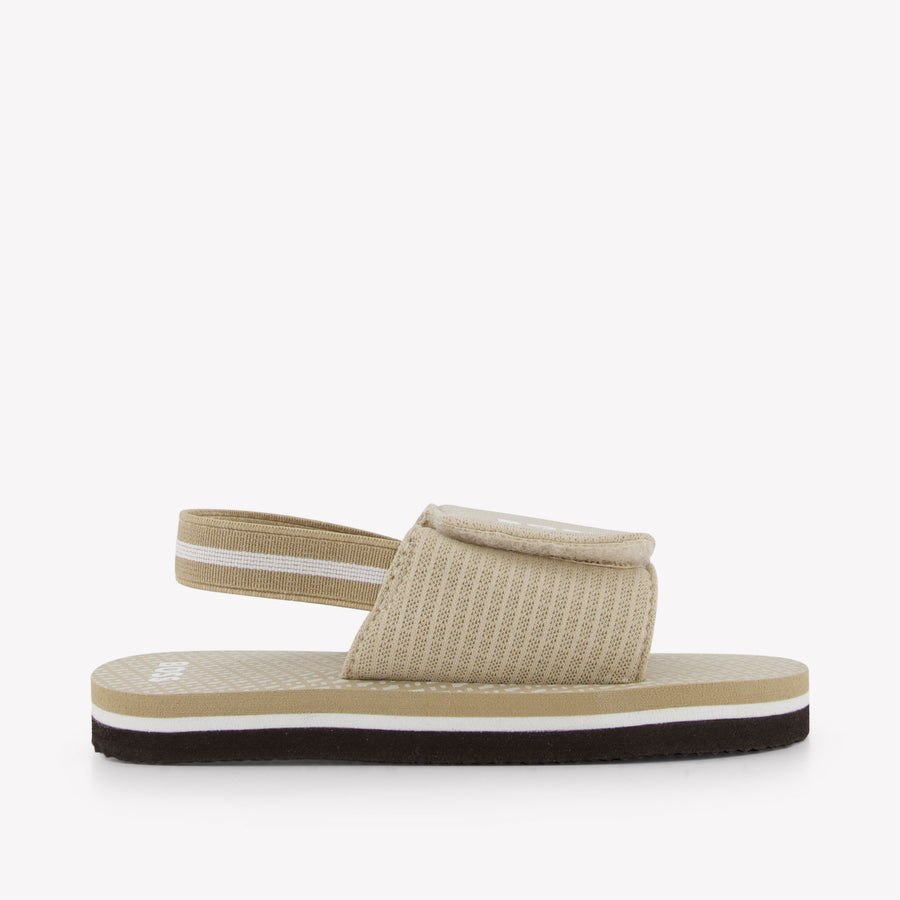 Boss Jongens Slippers In Beige