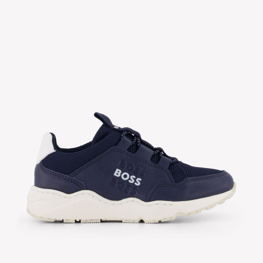 Boss Kinder Jongens Sneakers In Navy
