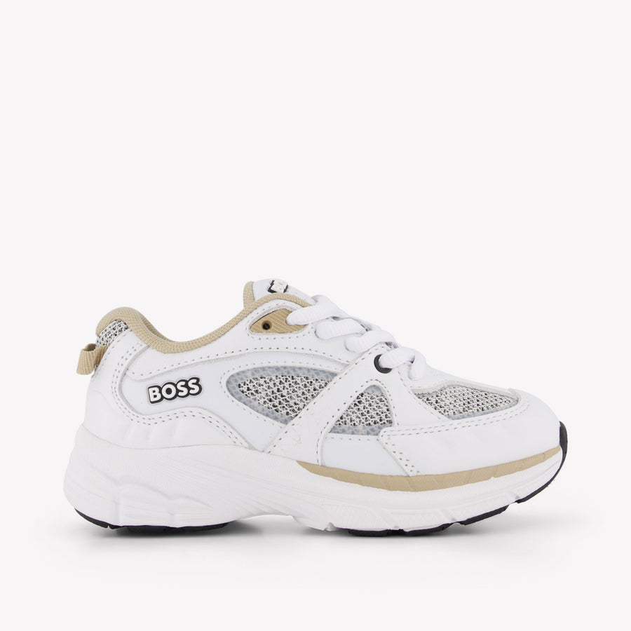Boss Kinder Jongens Sneakers In Wit