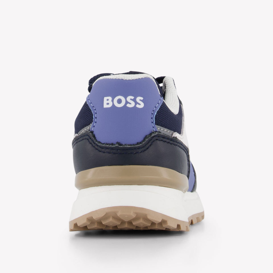 Boss Jongens Sneakers In Navy