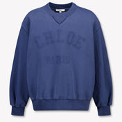 Chloe Kids Girls Sweater In Blue