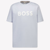 Boss Kids Boys T-Shirt In Light Blue