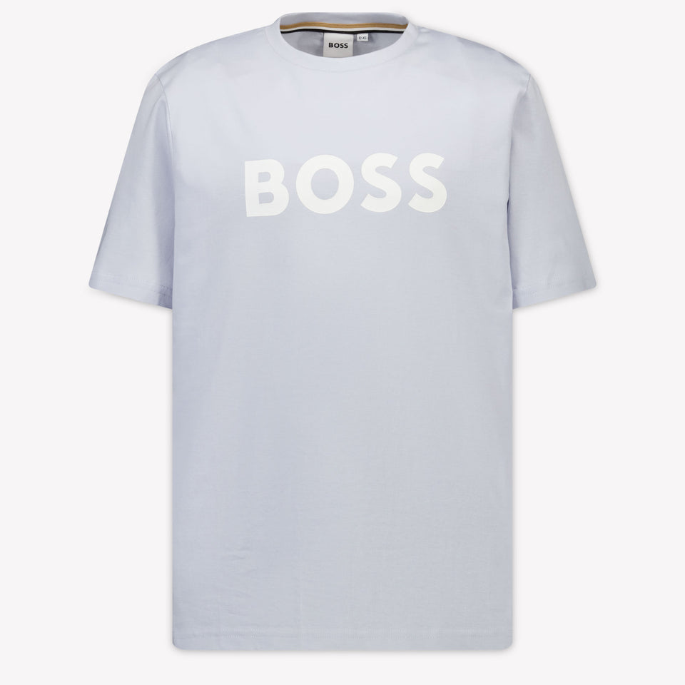 Boss Kids Boys T-Shirt In Light Blue