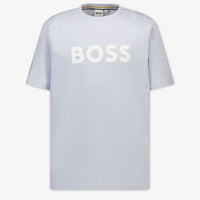 Boss Kids Boys T-Shirt In Light Blue