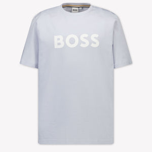 Boss Kids Boys T-Shirt In Light Blue