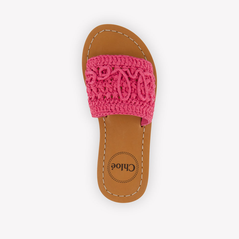 Chloe Meisjes Slippers In Fuchsia