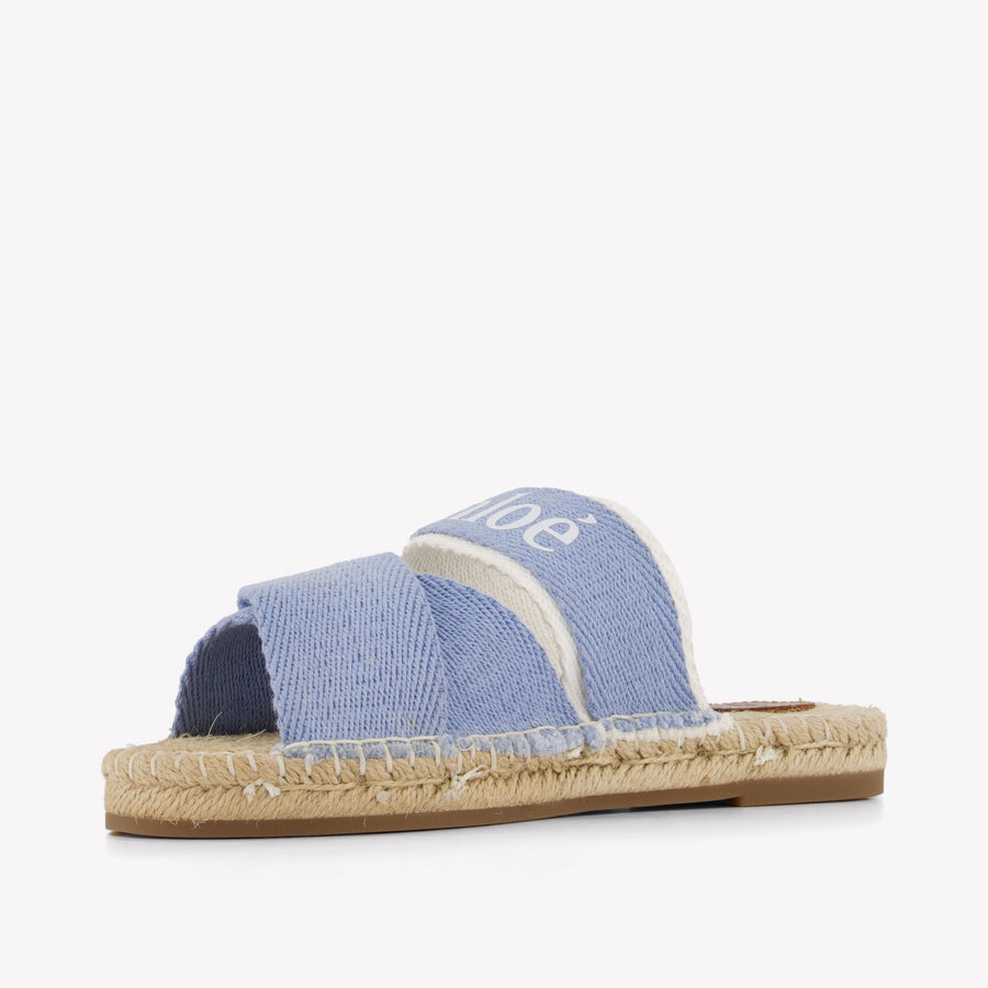 Chloe Meisjes Slippers In Licht Blauw