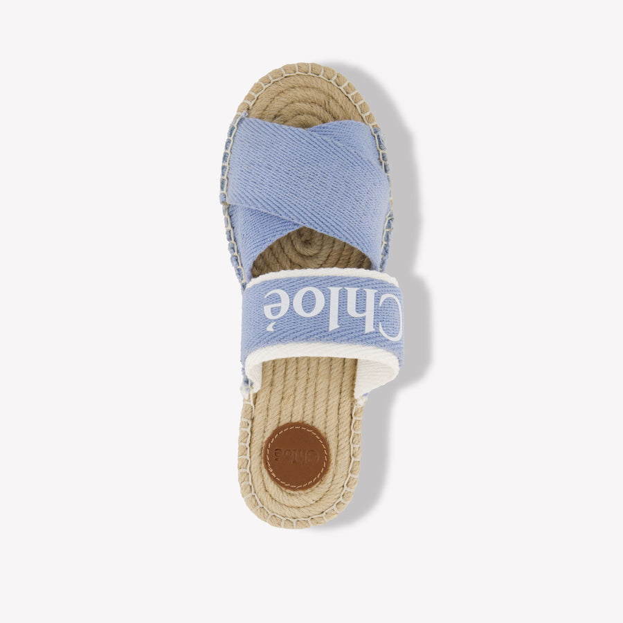 Chloe Meisjes Slippers In Licht Blauw