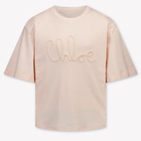 Chloe Kids Girls T-Shirt In Light Pink