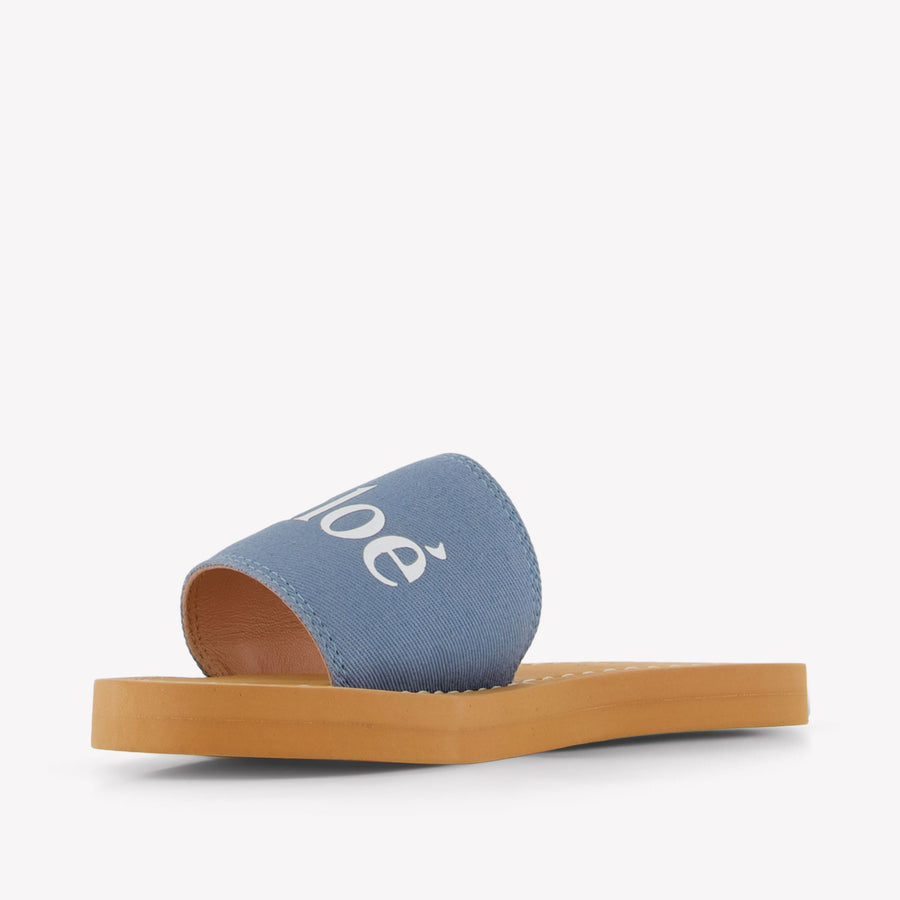 Chloe Meisjes Slippers In Licht Blauw