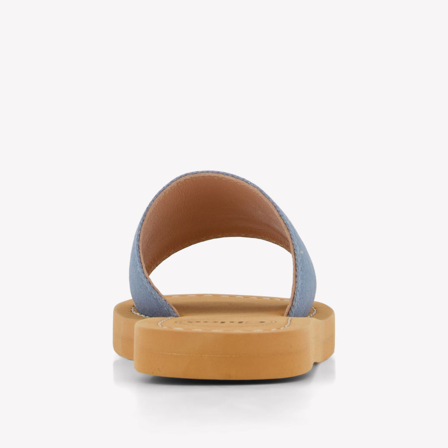 Chloe Meisjes Slippers In Licht Blauw