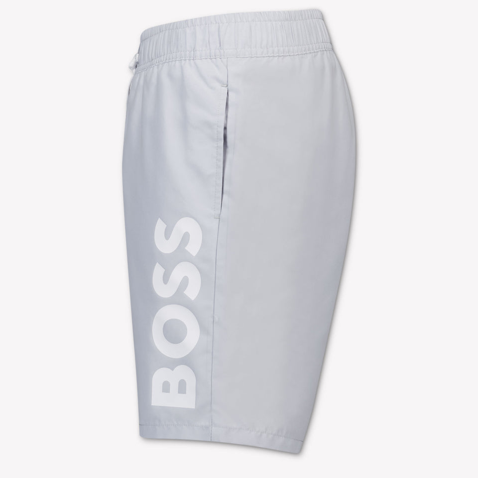 Boss Kids Boys Swimwear In Light Blue