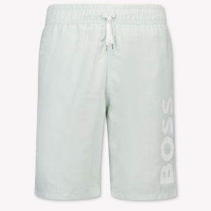 Boss Kids Boys Swimwear In Mint